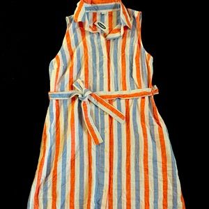 NWT, Old Navy, Linen Midi Shirt Dress, sz M